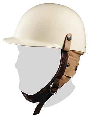 Acheter Demi casque rétro blanc chez ASMC