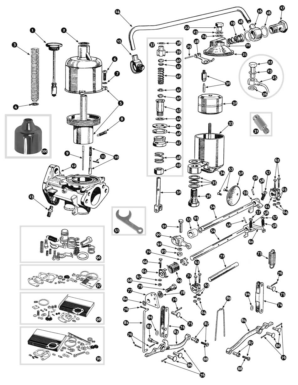 Vergaser Und Luftfilter Ersatzteile F R Austin Healey Bn Bis Bj Limora Com