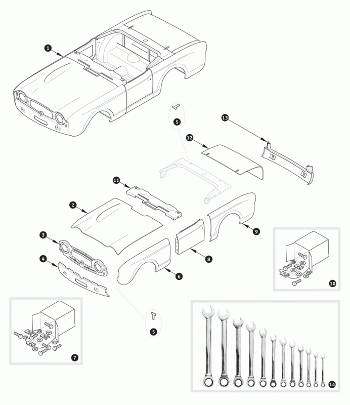 Karosserie - Ersatzteile für Triumph TR5, TR250 und TR6 (1968-1976 ...